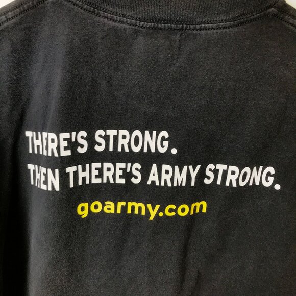 Vintage Y2K Army T Shirt Black XL Extra Large USA Graphic Tee Short Sleeve Solid - Picture 8 of 16